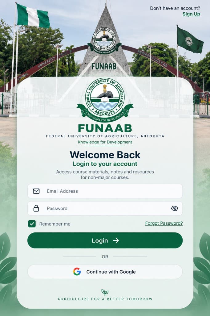 FUNAAB campus entrance